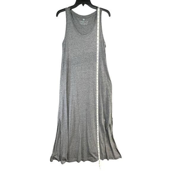 Free Fly Bamboo Heritage Midi Dress M Heather Flint Gray Cotton Bamboo Pockets - Picture 9 of 16